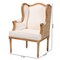 Bali & Pari Rachana Traditional French Beige Fabric and Honey Oak Finished Wood Accent Chair 238-13386-ZORO - alternate 8